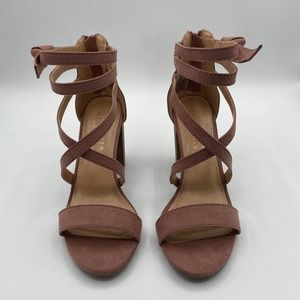 LC Lauren Conrad Pink Strappy Heels